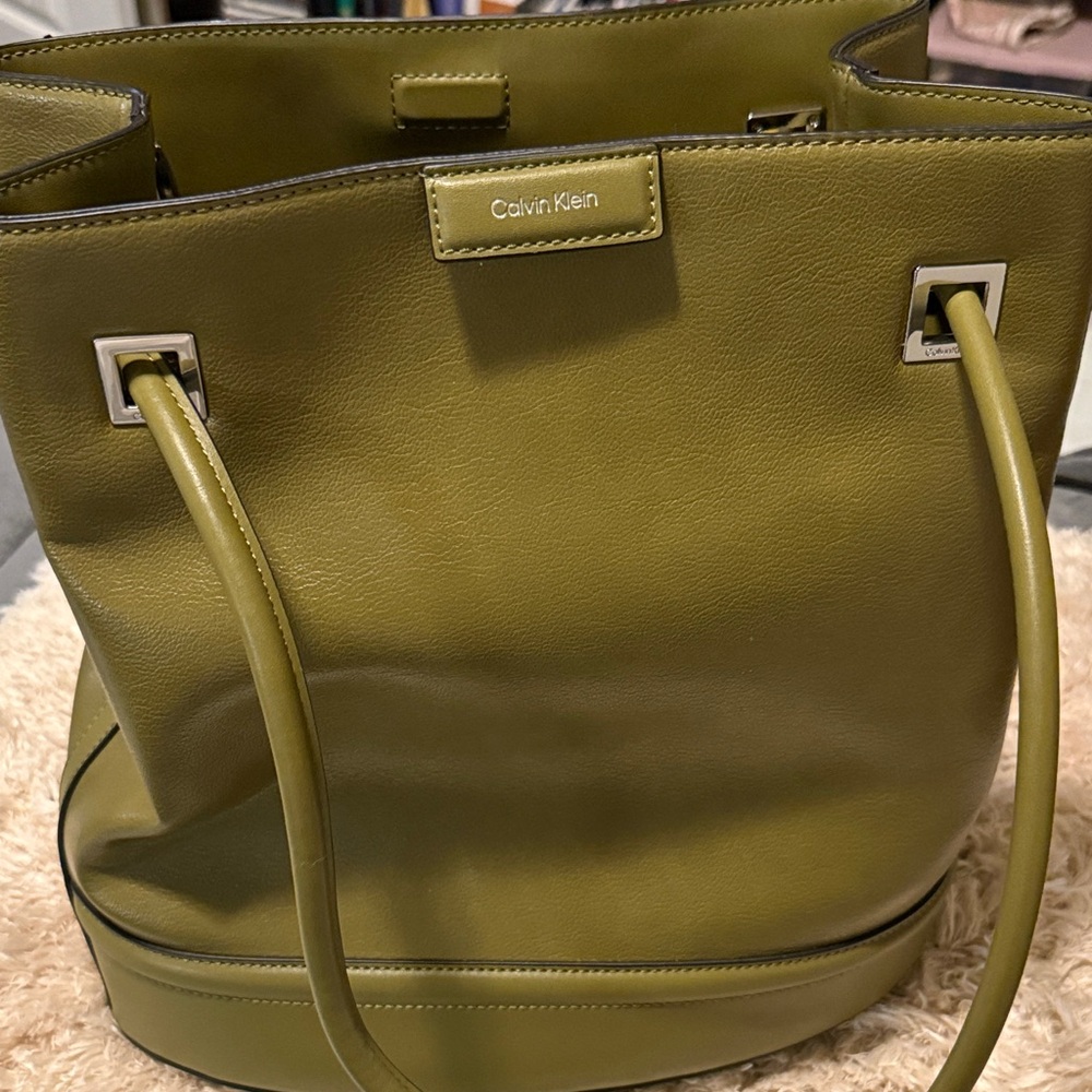 Calvin Klein Olive Tote Bag